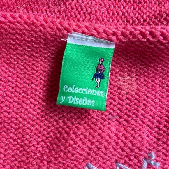 Colorful Pink Knit with embroidered details Kids Zippered Hooded Sweater - Picture 9 of 14